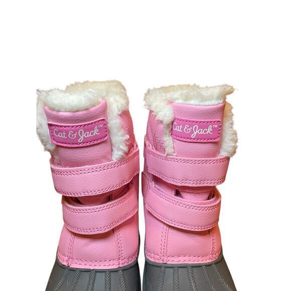 Cat &ā Jack Denver Winter Boots Toddler Girl 11 Snow Boots Pink Waterproof - Picture 2 of 9